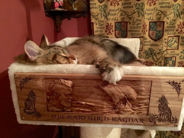 Viking Carving for Cat Bed